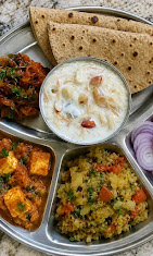 Punjabi food served at Kesari Dhaba